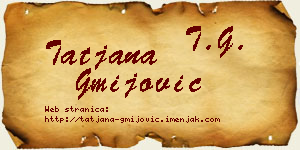 Tatjana Gmijović vizit kartica